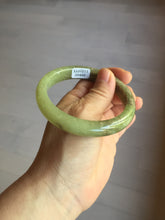Load image into Gallery viewer, 58.4mm certified Type A 100% Natural yellow/brown flying dandelions nephrite Jade bangle HF80-0469