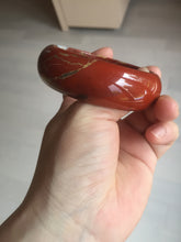 Load image into Gallery viewer, 58mm 100% natural red jasper stone(红碧玉,鸡血石) bangle SY100