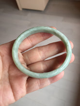 Load image into Gallery viewer, 52mm certified Type A 100% Natural light green oval Jadeite Jade bangle BM94-4461