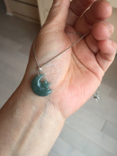 Load image into Gallery viewer, Type A 100% Natural dark green/blue/gray Guatemala jadeite Jade moon and star Pendant necklace group PC144 Add on item