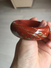 Load image into Gallery viewer, 58mm 100% natural red jasper stone(红碧玉,鸡血石) bangle SY100