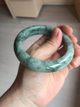 Load image into Gallery viewer, 56mm certified Type A 100% Natural dark green gray Jadeite Jade bangle BS112-6647