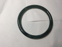 Load image into Gallery viewer, Sold! please don't oder. Thanks. 57mm Certified Type A 100% Natural dark green/blue/gray round cut Guatemala Jadeite jade bangle PJ15-9676