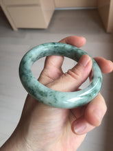 Load image into Gallery viewer, 56mm certified Type A 100% Natural dark green gray Jadeite Jade bangle BS112-6647