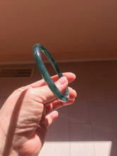 Load image into Gallery viewer, 58mm Certified Type A 100% Natural dark green/blue/gray/black slim Guatemala Jadeite bangle AJ149-1350