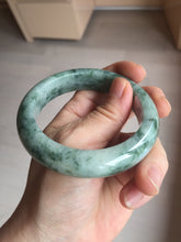 Load image into Gallery viewer, 56mm certified Type A 100% Natural dark green gray Jadeite Jade bangle BS112-6647