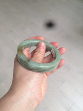 Load image into Gallery viewer, 57.6mm certified type A 100% Natural light green/gray square style Jadeite Jade bangle AX101-1509