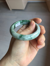 Load image into Gallery viewer, 50.4mm Certified 100% natural Type A sunny green dark green/gray/black oval jadeite jade bangle PD133-6294