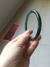 Load image into Gallery viewer, 58mm Certified Type A 100% Natural dark green/blue/gray/black slim Guatemala Jadeite bangle AJ149-1350