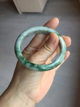 Load image into Gallery viewer, 50.4mm Certified 100% natural Type A sunny green dark green/gray/black oval jadeite jade bangle PD133-6294