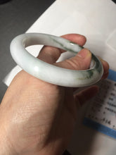 Load image into Gallery viewer, 56mm Certified Type A 100% Natural dark green/white//black Jadeite Jade bangle BK39-8357