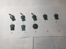 Load image into Gallery viewer, Type A 100% Natural dark green blue gray Guatemala jadeite jade cat kitty pendant PC143 Add one item