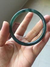 Load image into Gallery viewer, 58mm Certified Type A 100% Natural dark green/blue/gray/black slim Guatemala Jadeite bangle AJ149-1350