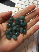 Load image into Gallery viewer, 10.5x7.8mm Type A 100% Natural green dark green blue black gray Guatemala Jadeite Jade LuluTong (Every road is smooth) bead pendant group PB300 Add on item. No sale alone.