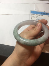 Load image into Gallery viewer, 60.1mm Certified Type A 100% Natural icy watery green/purple chubby Jadeite Jade bangle E145-9530