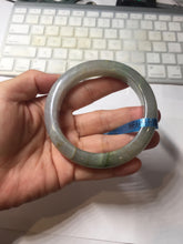 Load image into Gallery viewer, 60mm Certified Type A 100% Natural white/light purple/brown/yellow/gray (FU LU SHOU) Jadeite Jade bangle BF107-8641