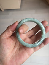 Load image into Gallery viewer, 55.2mm certified Type A 100% Natural dark green gray Jadeite Jade bangle PJ88-6650