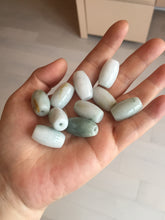 Load image into Gallery viewer, 100% Natural green/dark green/yellow/white jadeite jade Olives shape dzi bead(heaven's bead 天珠) Pendant bracelet group BF156