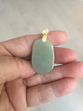Load image into Gallery viewer, 100% Natural type A icy oily light green gray Jadeite Jade seashell (福贝) pendant F147