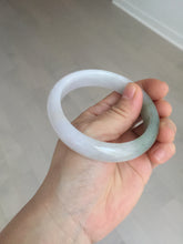 Load image into Gallery viewer, 57.5mm certified Type A 100% Natural dark green purple white Jadeite Jade bangle Y158-3015