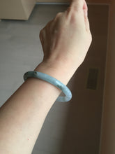 Load image into Gallery viewer, 55.3mm Certified Type A 100% Natural dark green/purple/gray round cut Jadeite bangle AA128-6937