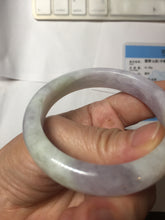Load image into Gallery viewer, 49.7mm certified 100% natural Type A sunny green/purple jadeite jade bangle BH116-1950