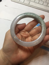 Load image into Gallery viewer, 60.1mm Certified Type A 100% Natural icy watery green/purple chubby Jadeite Jade bangle E145-9530