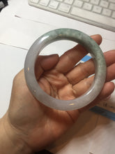 Load image into Gallery viewer, 60.1mm Certified Type A 100% Natural icy watery green/purple chubby Jadeite Jade bangle E145-9530