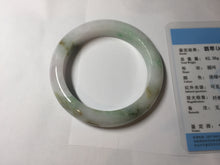 Load image into Gallery viewer, 54.8mm certified 100% natural Type A sunny green/purple/white jadeite jade bangle AA114-1051