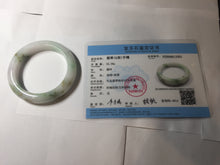 Load image into Gallery viewer, 54.8mm certified 100% natural Type A sunny green/purple/white jadeite jade bangle AA114-1051