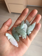 Load image into Gallery viewer, 100% Natural green/dark green/yellow/purple jadeite jade 3D fish Pendant group BF154