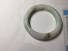 Load image into Gallery viewer, 54.8mm certified 100% natural Type A sunny green/purple/white jadeite jade bangle AA114-1051