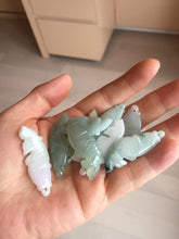 Load image into Gallery viewer, 100% Natural green/dark green/yellow/purple jadeite jade 3D fish Pendant group BF154