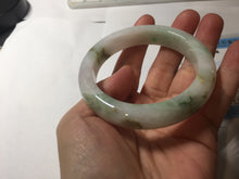 Load image into Gallery viewer, 54.8mm certified 100% natural Type A sunny green/purple/white jadeite jade bangle AA114-1051