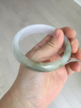 Load image into Gallery viewer, 57mm certified Type A 100% Natural dark green purple white Jadeite Jade bangle Y157-3002