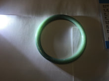 Load image into Gallery viewer, 61mm Certified Type A 100% Natural Light Blue Green Gray Ru Kiln Sky Celadon Blue (汝窑天青蓝) Guatemala Jadeite Jade Slim Round Bangle AZ166-0274