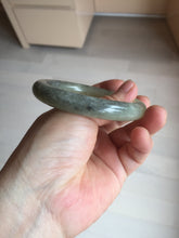 Load image into Gallery viewer, 53.3mm 100% Natural Certified black/yellow/gray Sesame Paste (芝麻糊青花) chubby round cut nephrite bangle HN227