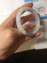 Load image into Gallery viewer, 49.7mm certified 100% natural Type A sunny green/purple jadeite jade bangle BH116-1950
