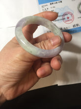 Load image into Gallery viewer, 49.7mm certified 100% natural Type A sunny green/purple jadeite jade bangle BH116-1950
