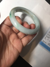 Load image into Gallery viewer, 57mm Certified Type A 100% Natural dark green/white//black Jadeite Jade bangle BK41-8354