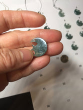 Load image into Gallery viewer, Type A 100% Natural dark green/blue/gray Guatemala jadeite Jade moon and star Pendant necklace group PC144 Add on item