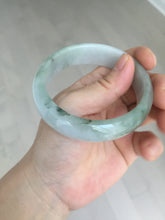 Load image into Gallery viewer, 57.5mm Certified 100% natural Type A dark green white gray chubby jadeite jade bangle AD118-2998