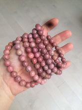 Load image into Gallery viewer, 8-8.3mm 100% natural pink rose stone (Rhodonite) bracelet XY65