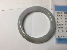 Load image into Gallery viewer, 60.5mm Certified Type A 100% Natural icy watery green/purple chubby Jadeite Jade bangle E146-9537