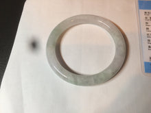 Load image into Gallery viewer, 58mm certified 100% natural type A light green/white round cut jadeite jade bangle AZ101-2808