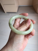 Load image into Gallery viewer, 56.1mm Certified 100% Natural Yellow White Nephrite Bangle HN226