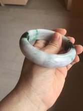 Load image into Gallery viewer, 58.5mm Certified 100% natural Type A green/purple chubby jadeite jade bangle PB97-8998