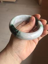 Load image into Gallery viewer, 58.5mm Certified 100% natural Type A green/purple chubby jadeite jade bangle PB97-8998