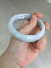 Load image into Gallery viewer, 57.5mm Certified 100% natural Type A dark green white gray chubby jadeite jade bangle AD118-2998