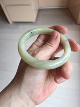 Load image into Gallery viewer, 56.1mm Certified 100% Natural Yellow White Nephrite Bangle HN226